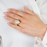 Pearl Diamond Ring - image 3