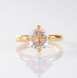 Moderner Rosenquarz Ring mit Kleinstbrillanten by Kim - Bild 1