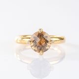 Moderner Rauchquarz Ring mit Kleinstbrillanten by Kim - Bild 1