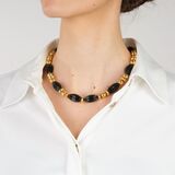 Gold Necklace with Black Jade 'Meister Collection' - image 3