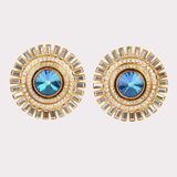 Pair of Earclips 'Bellissimo blu' - image 1