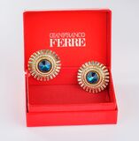 Pair of Earclips 'Bellissimo blu' - image 2