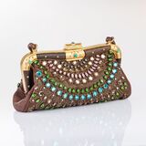 Flamboyant shoulder bag with coloured rhinestones bag with coloured rhinestones - image 1