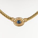 Goldcollier mit Saphir- und Brillant-Besatz - Bild 2