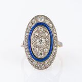 Art Nouveau Diamond Ring - image 1