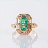 Emerald Diamond Ring - image 1