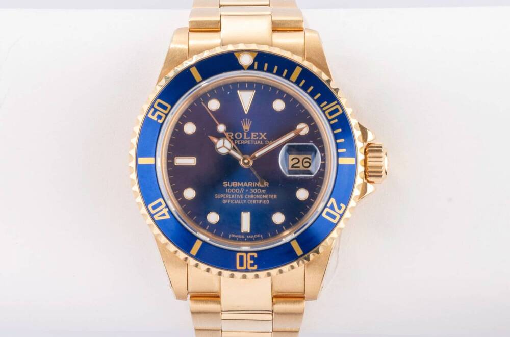 Herren-Armbanduhr 'Submariner Date' Blue Dial